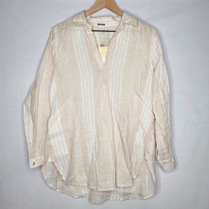 Magaschoni Women's Linen Tunic Blouse